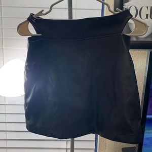 Black mini skirt